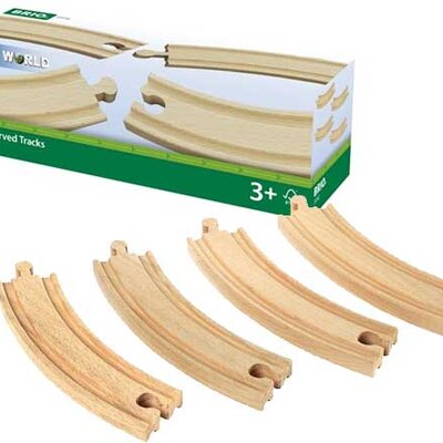 Brio Zakrivljeni delovi za sastavljanje pruge 4kom/p BR33342