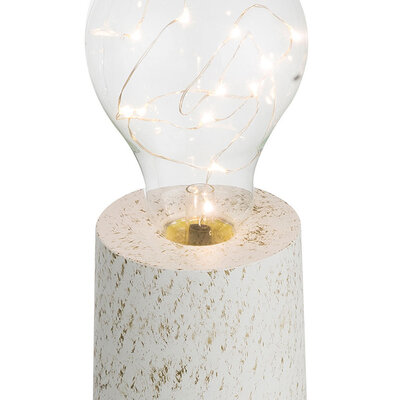Globo stona lampa Goldy 28100-24 okrugla bela