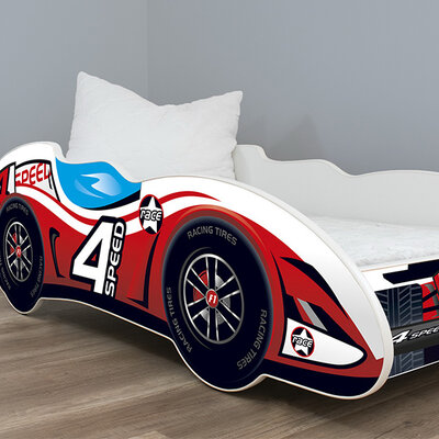 Dečiji krevet sa dušekom i letvicama formula 1 Speed 140x70cm