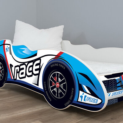 Dečiji krevet sa dušekom i letvicama formula 1 Race car 160x80cm