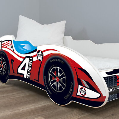 Dečiji krevet sa dušekom i letvicama formula 1 Speed 160x80cm