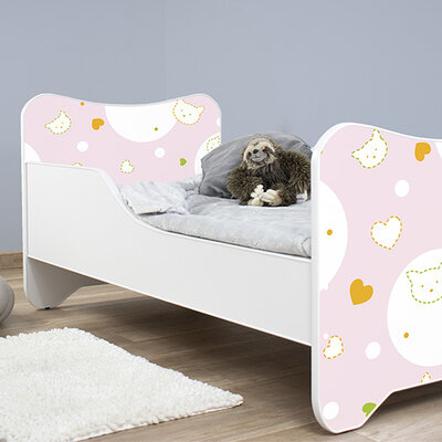 Dečiji krevet sa dušekom i letvicama happy kitty KITTY 140x70 cm