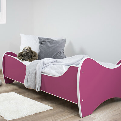Dečiji krevet sa dušekom i letvicama middi colour fuchsia 160x80 cm