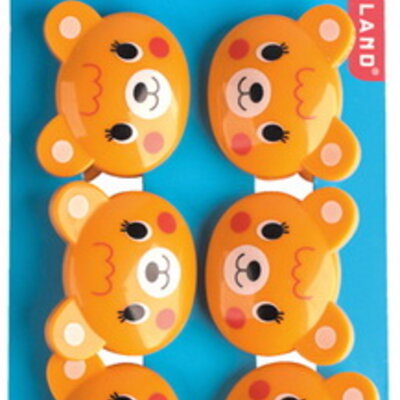 Kikkerland Set od 6 zatvarača za kese Medvedići BC05-A