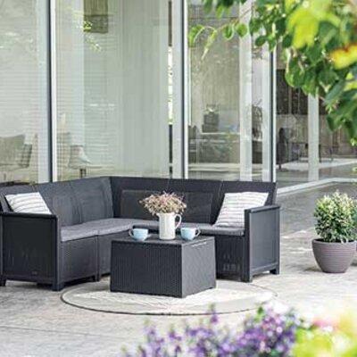 Ugaona baštenska garnitura Elodie 5 Corner 254097