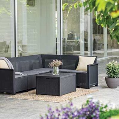 Ugaona baštenska garnitura Elodie 6 Corner 249596