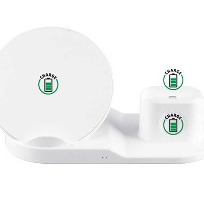 Bežični punjač 3u1 za telefon sat i slušalice SA2000Qi