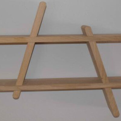 Wood holz zidna polica 52x38x9cm 480 Hrast