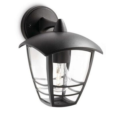 Creek spoljašnja zidna svetiljka crna - na dole 1x60W