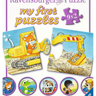 Moja prva slagalica Životinje na gradilištu 9x2 dela Ravensburger 03074