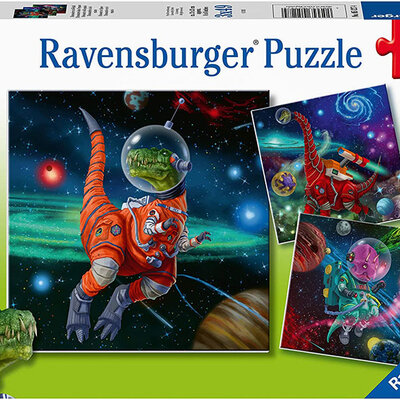 Puzzle 3u1 Dinosaurusi u svemiru 3x49 delova Ravensburger 05127