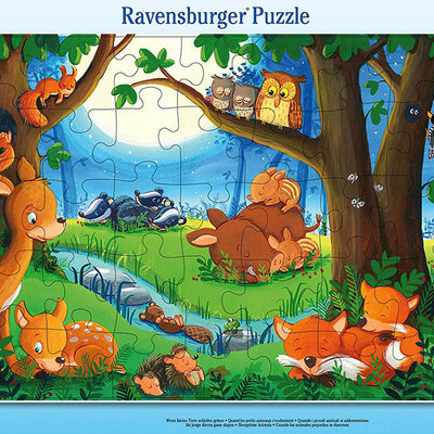 Ravensburger Puzzle 35 delova - Kada male životinje spavaju 05146