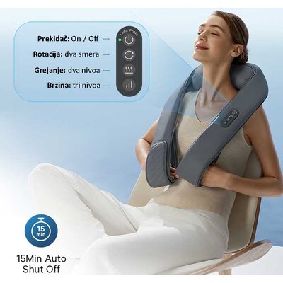 Bežični šijacu masažer sa punjivom baterijom Naipo oCuddle P1