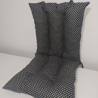 Pamučni Jastuk sa Naslonom Za Stolicu 50 x 100 cm BW Dots