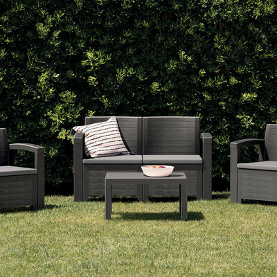 Baštenska Garnitura za 4 Osobe Bica Dakota 2 Graphit