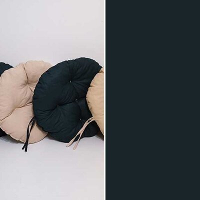 Okrugli jastuk sedalica za stolice 50 cm - Black