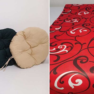 Okrugli jastuk sedalica za stolice 50 cm - Red Ornament