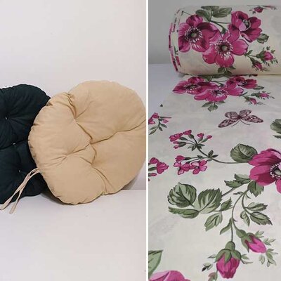 Okrugli jastuk sedalica za stolice 50 cm - Pink Flo