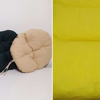 Okrugli jastuk sedalica za stolice 50 cm - Yellow