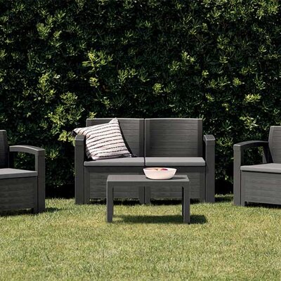 Baštenska Garnitura za 2 Osobe Bica Dakota Terace Graphit