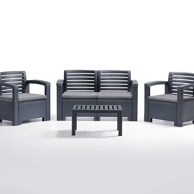 Baštenska Garnitura za 4 Osobe Bica Nevada 2 Graphit