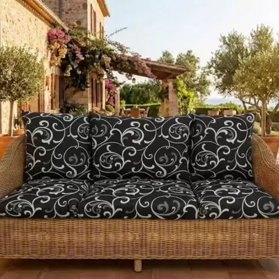 Jastuk Za BaštenskI Trosed 150 x 50 x 50 cm BLACK ORNAMENT