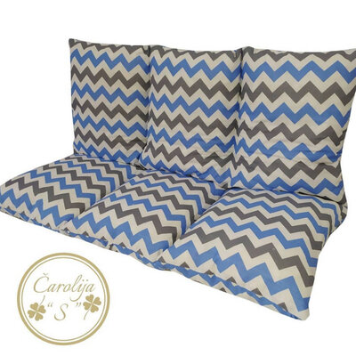 Jastuk Za Baštensku Ljuljašku 120 x 50 x 50 cm CIK CAK Blue