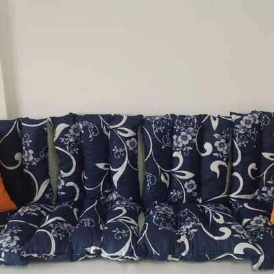 Jastuk Za Stolicu Sa Naslonom 1 kom. 40 x 80 cm Dark Blue ORNAMENT