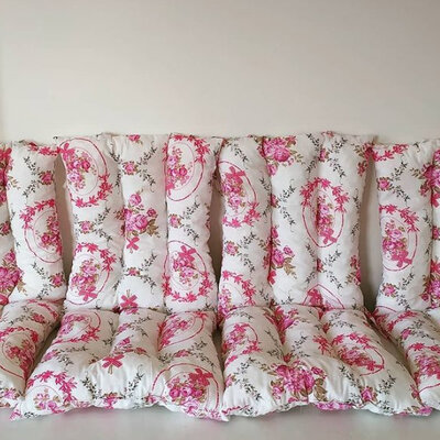 Jastuk Za Stolicu Sa Naslonom 1 kom. 45 x 90 cm FLOURISH Pink