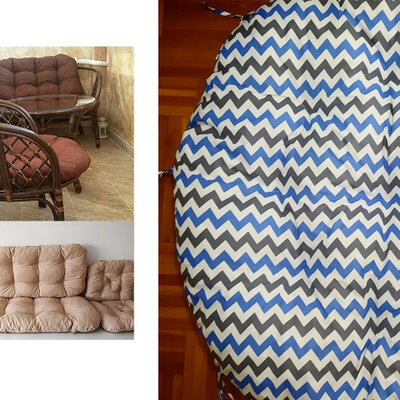 Jastuci za bambus ratan garnituru Bahama CIK CAK Blue