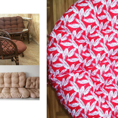 Jastuci za bambus ratan garnituru Bahama Flora Red