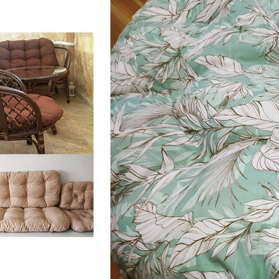 Jastuci za bambus ratan garnituru Bahama FLORA Mint