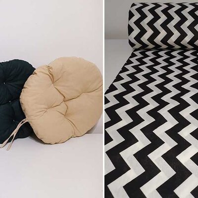 Okrugli jastuk sedalica za stolice 50 cm - Cik Cak BW