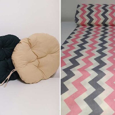 Okrugli jastuk sedalica za stolice 50 cm - Cik Cak Red