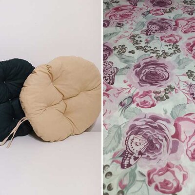 Okrugli jastuk sedalica za stolice 50 cm - Roses