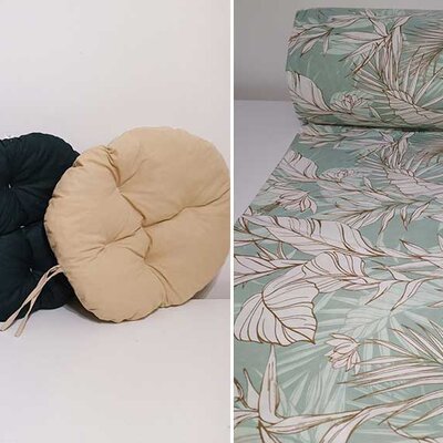 Okrugli jastuk sedalica za stolice 50 cm - Flora Mint