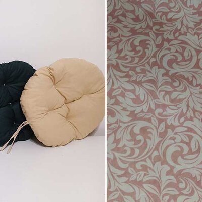 Okrugli jastuk sedalica za stolice 50 cm - Ornament Roze