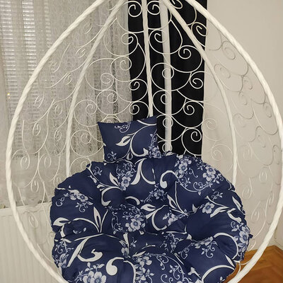 Jastuk Za Jaje Baštensku Ljuljašku - 120 cm - Dark Blue Ornament