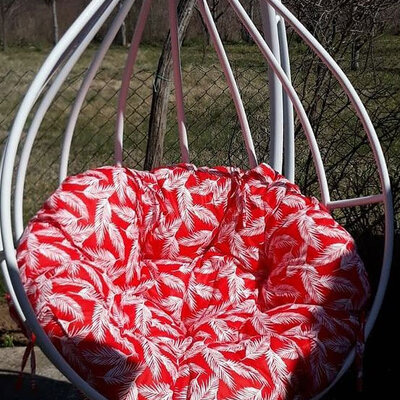 Jastuk Za Jaje Baštensku Ljuljašku - 120 cm - Flora Red