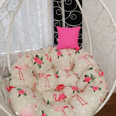 Jastuk Za Jaje Baštensku Ljuljašku - 140 cm - Flamingo