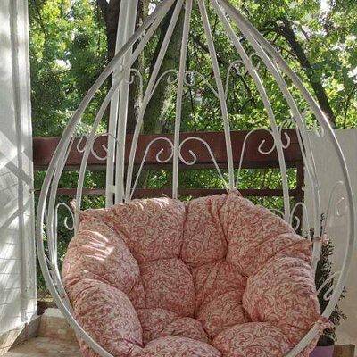 Jastuk Za Jaje Baštensku Ljuljašku - 140 cm - Ornament Roze