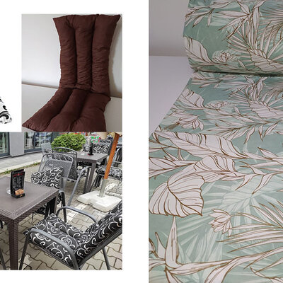 Jastuk Za Stolicu Sa Naslonom 1 kom. 50 x 100 cm Flora Mint