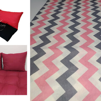 Jastuci za garniture od paleta - 130 x 50 x 50 cm - Cik Cak Red