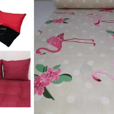 Jastuci za garniture od paleta - 130 x 50 x 50 cm - Flamingo