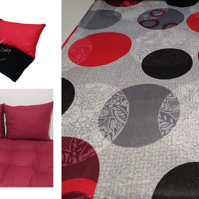 Jastuci za garniture od paleta - 130 x 50 x 50 cm - Dotty Red