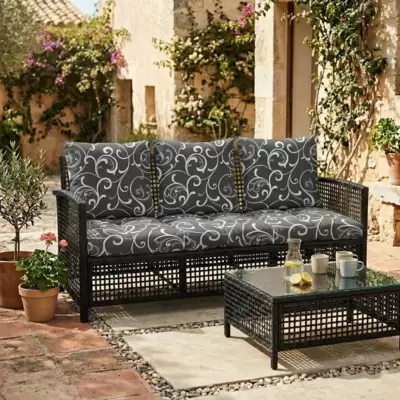 Jastuci za trosed - 160 x 50 x 50 cm - Black Ornament