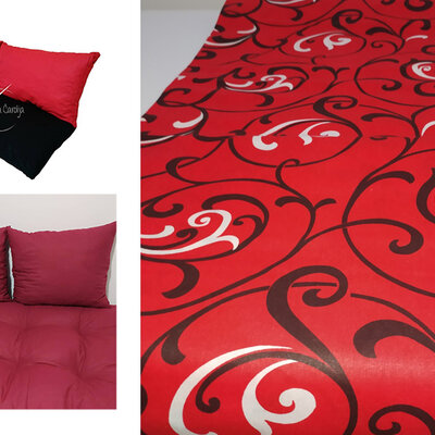 Jastuci za garniture od paleta - 160 x 50 x 50 cm - Red Ornament