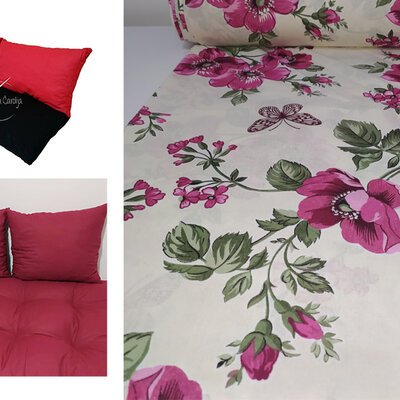 Jastuci za garniture od paleta - 160 x 50 x 50 cm - Pink Flo