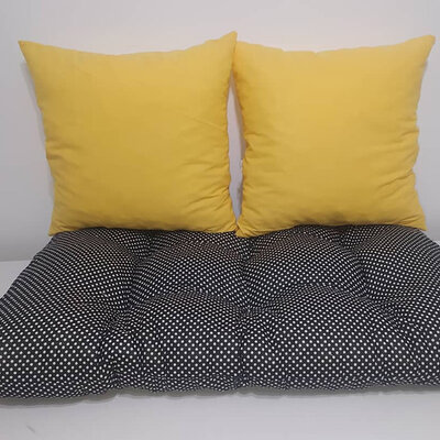 Jastuci za garniture od paleta 100 x 50 x 50 cm Dots - Žuta