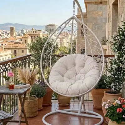 Jastuk Za Gnezdo Baštensku Ljuljašku - 100 cm - Ivory